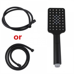 ABS Square 3 Functions Matte Black Hand Held Shower Head With Shower Hose ABS Square 3 Functions Matte Black Hand Held Shower Head With Shower Hose